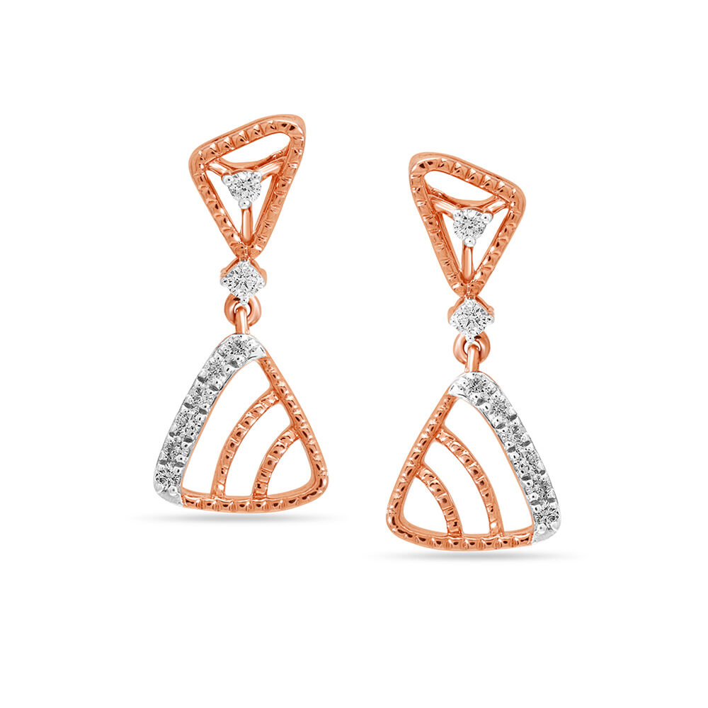 Rose gold clearance diamond earrings