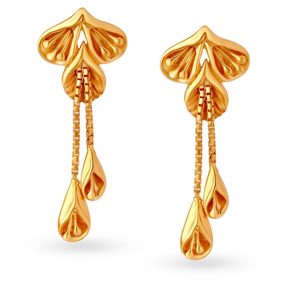 Gold hanging deals earrings with price