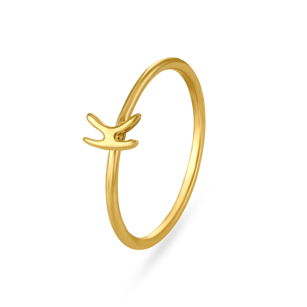 Gold cheap initial ring