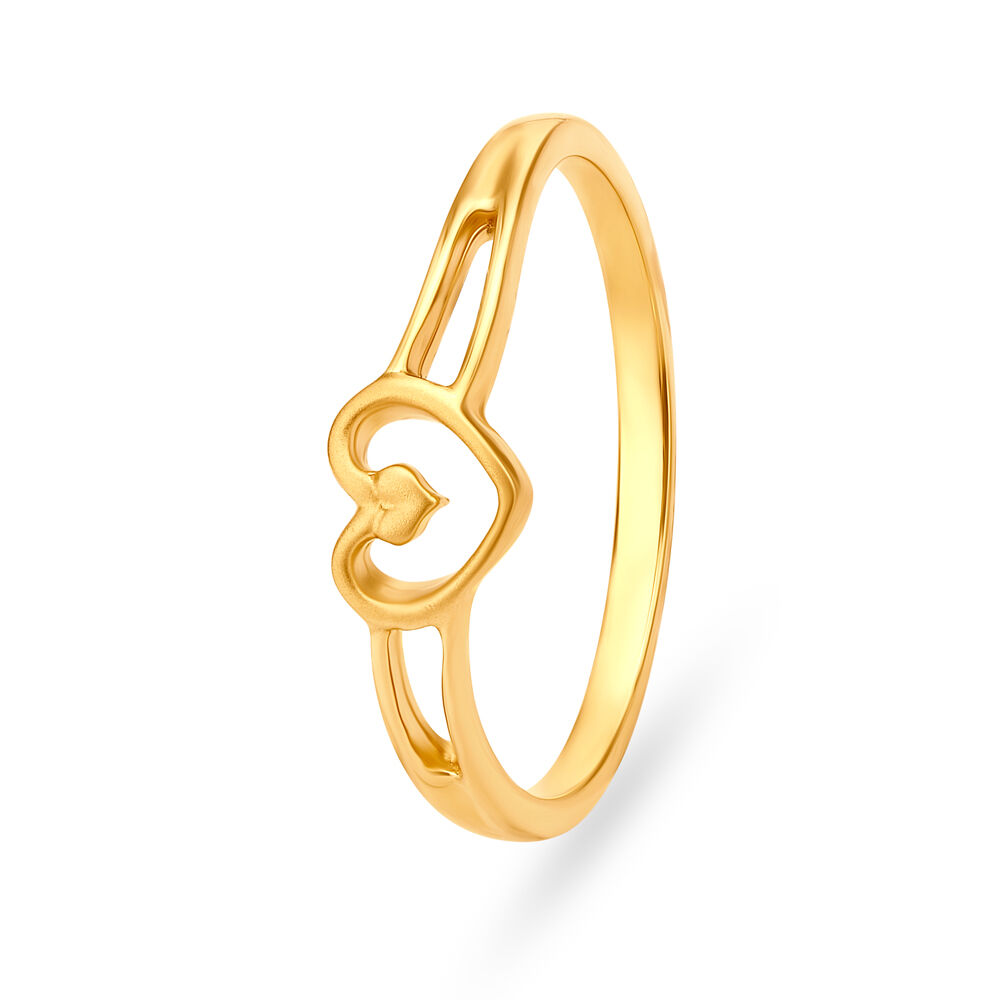 Heart shaped shop ring gold