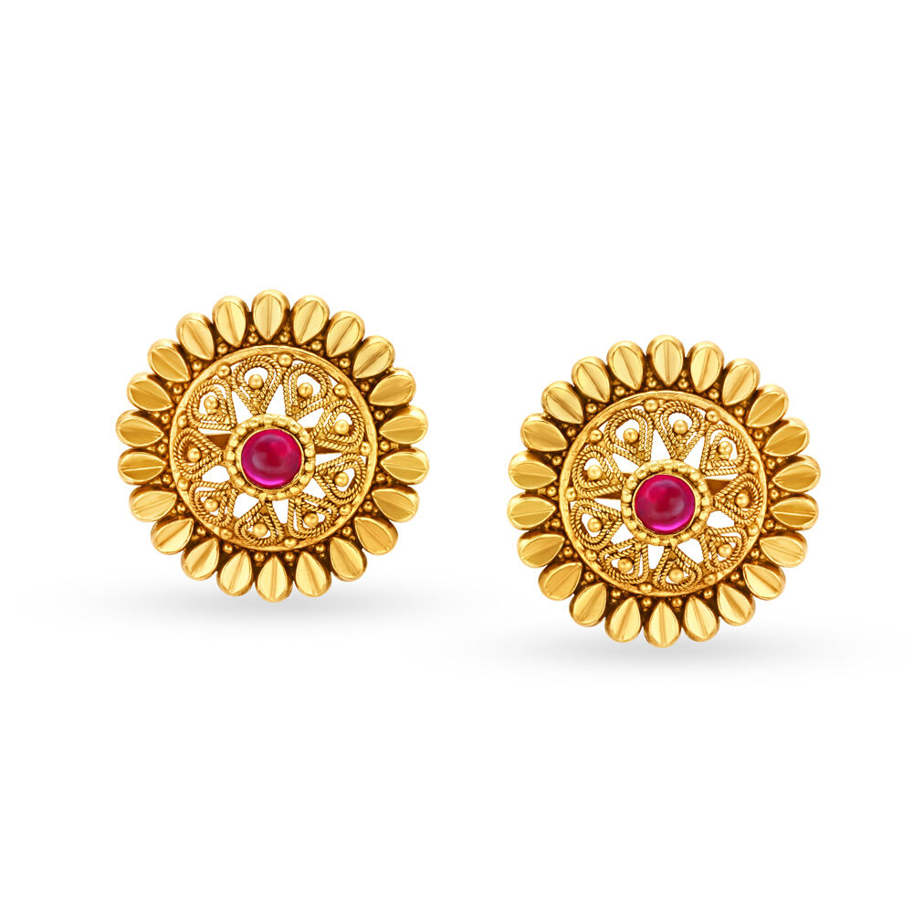 Tanishq gold outlet earrings with price