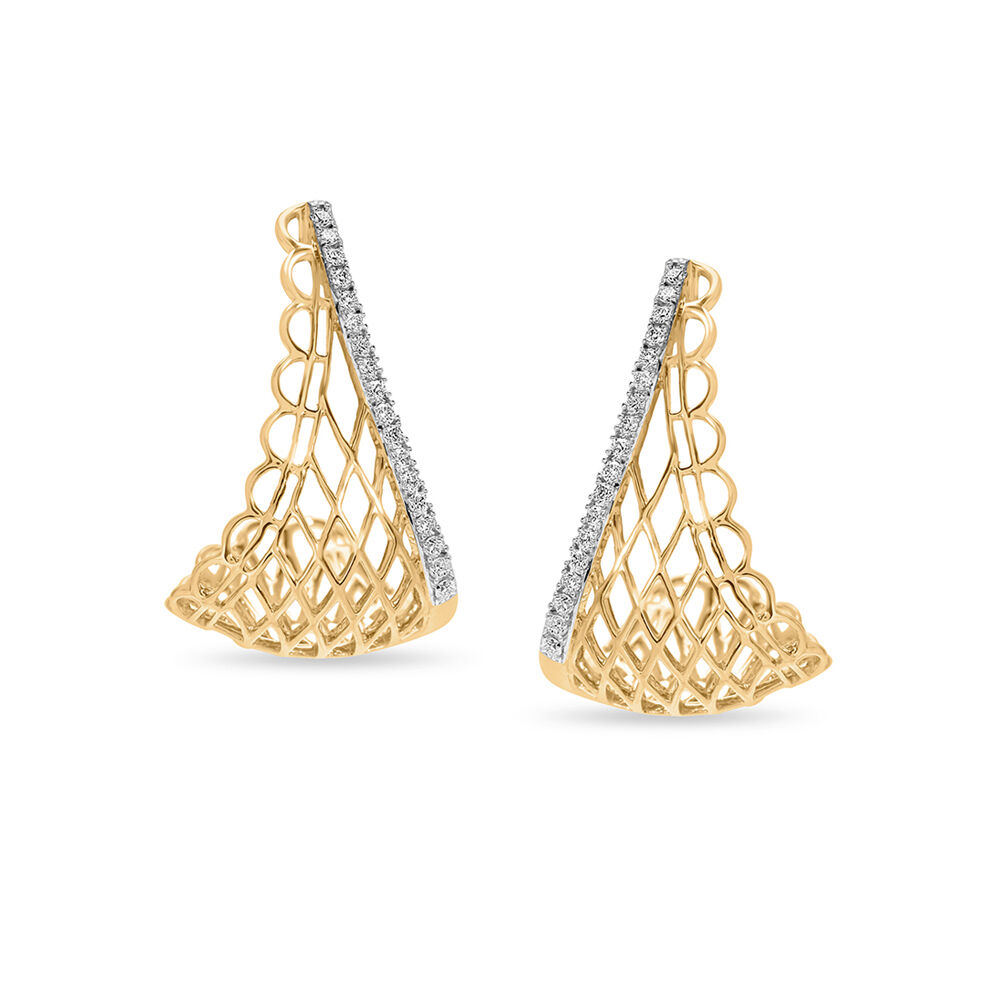 Gold diamond hoop earrings deals
