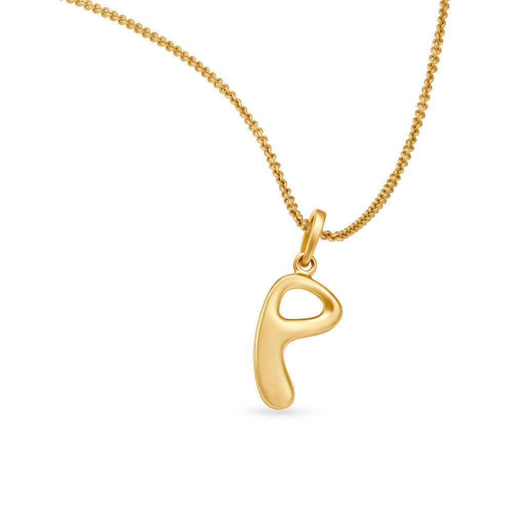 Buy Letter Perfect P Gold Pendant at Best Price Tanishq UAE