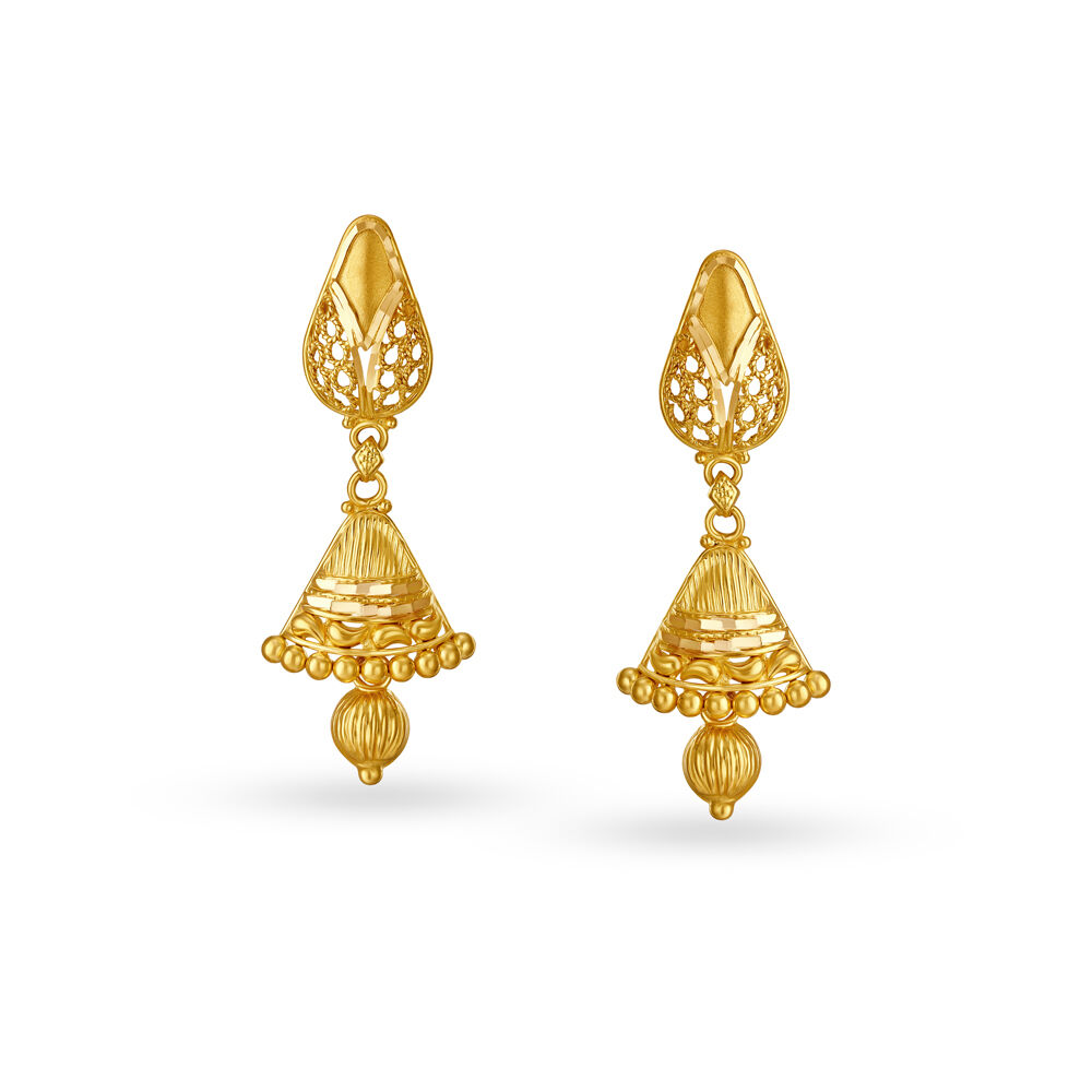 Tanishq gold earrings shop designs with price