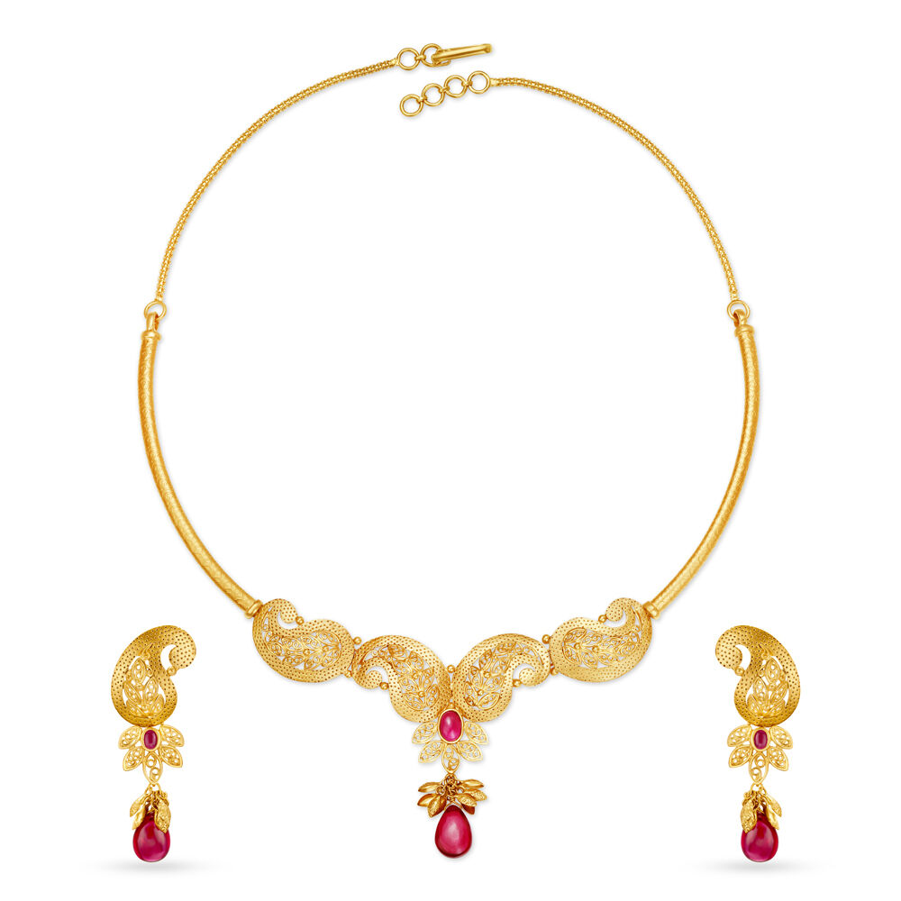Antique gold top jewellery tanishq