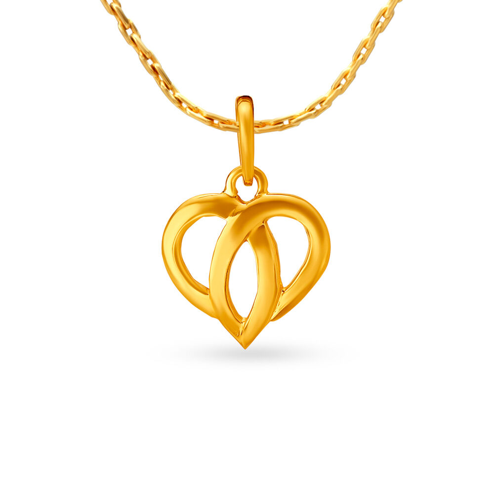 Heart shape outlet gold pendant price