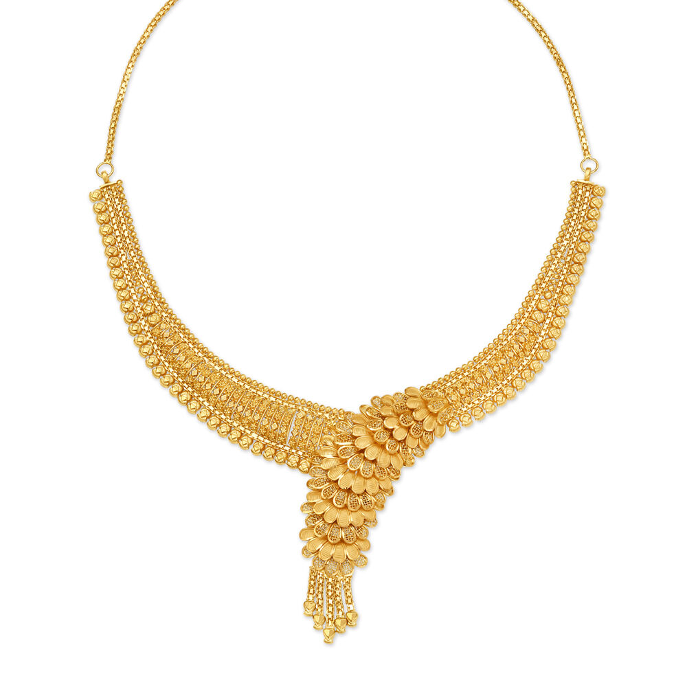 Buy Surreal Gold Necklace Set Perfect for Any Bride at Best Price