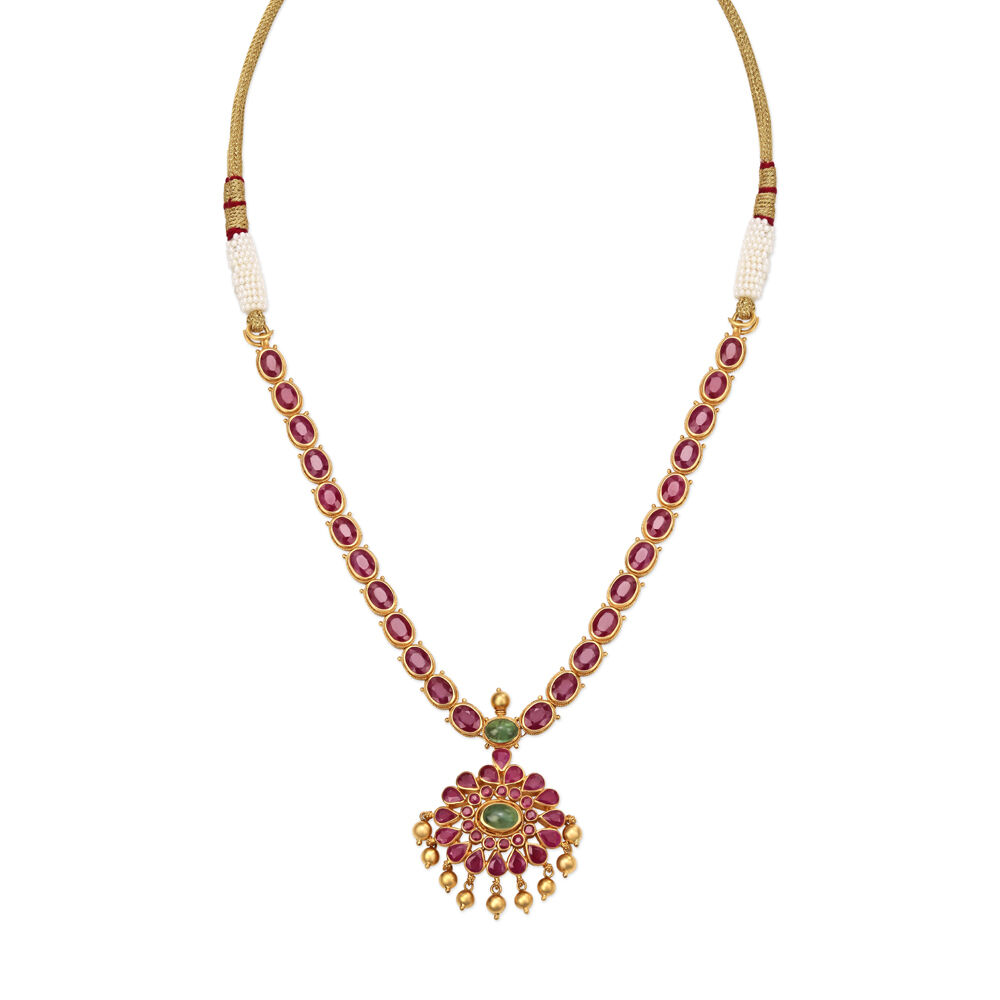 Tanishq emerald necklace price hot sale