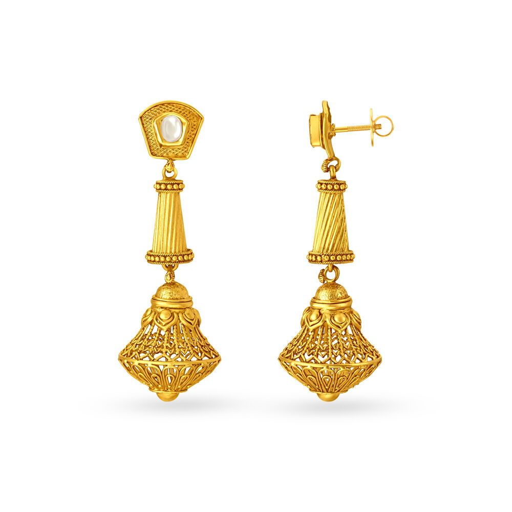 Gold earrings deals jhumka with price