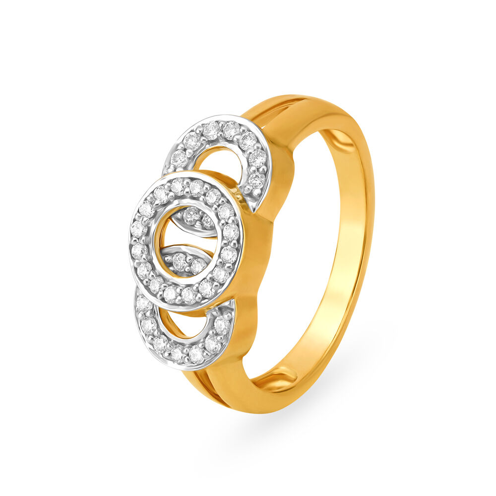 Gold ring with circles new arrivals