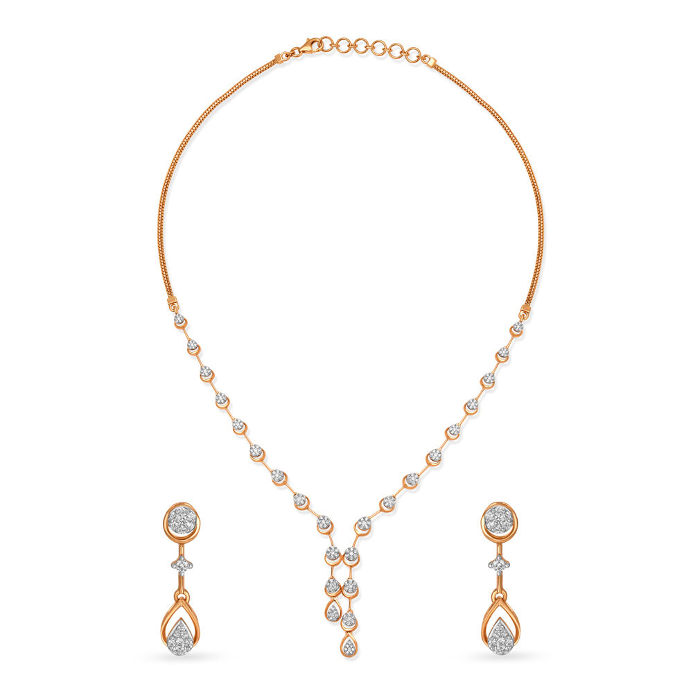 Tanishq rose gold clearance necklace
