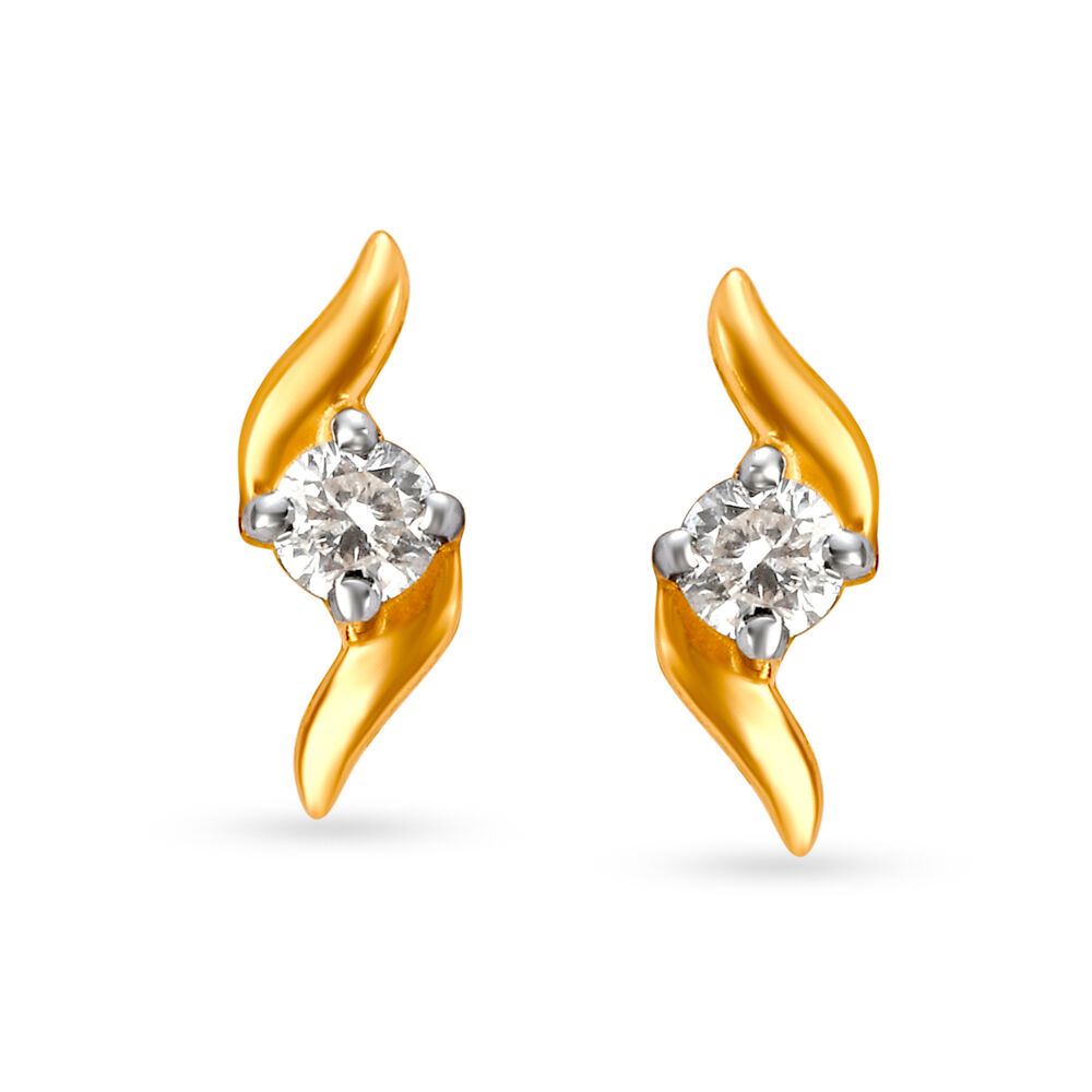 Single stone shop ear tops