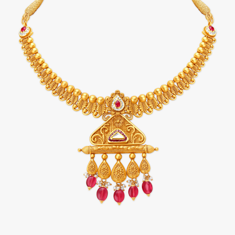 Kundan shop necklace design