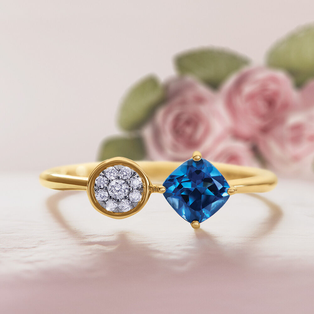 Topaz on sale gold ring