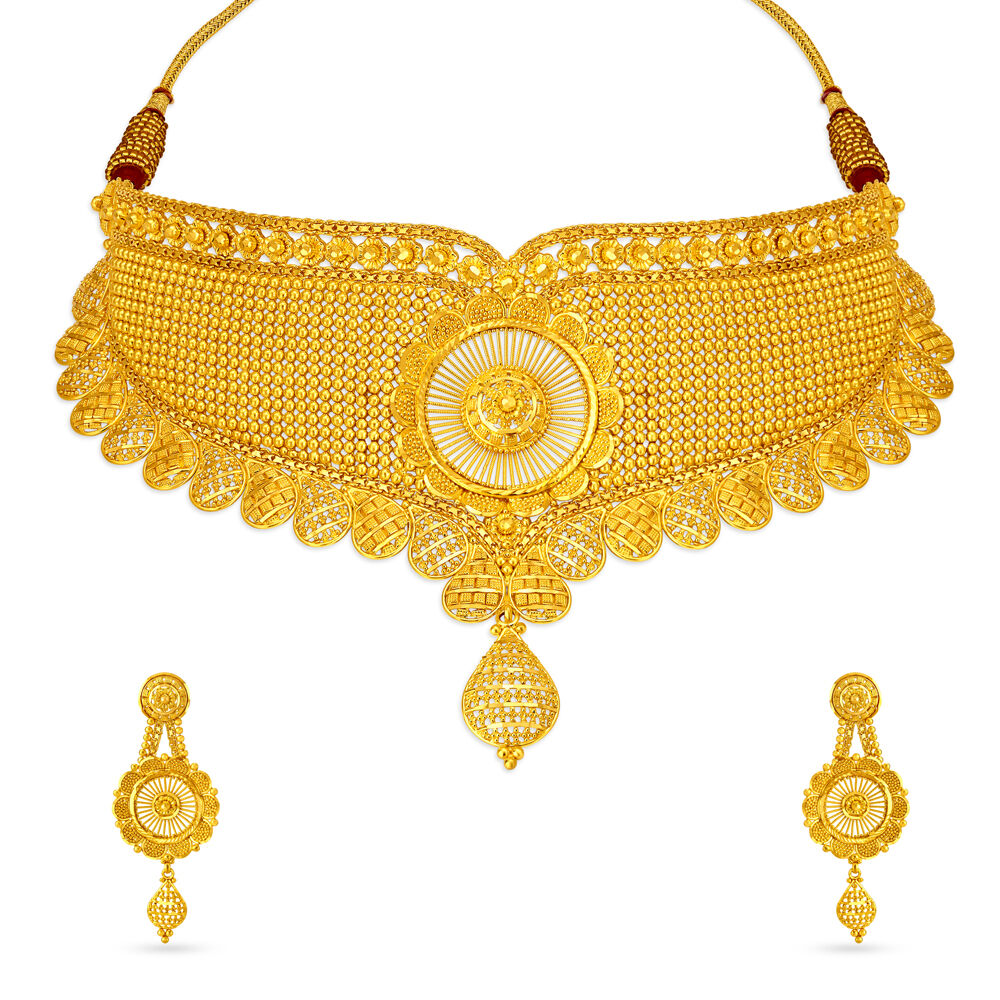 Buy Royal Gold Necklace Set for the Bengali Bride at Best Price