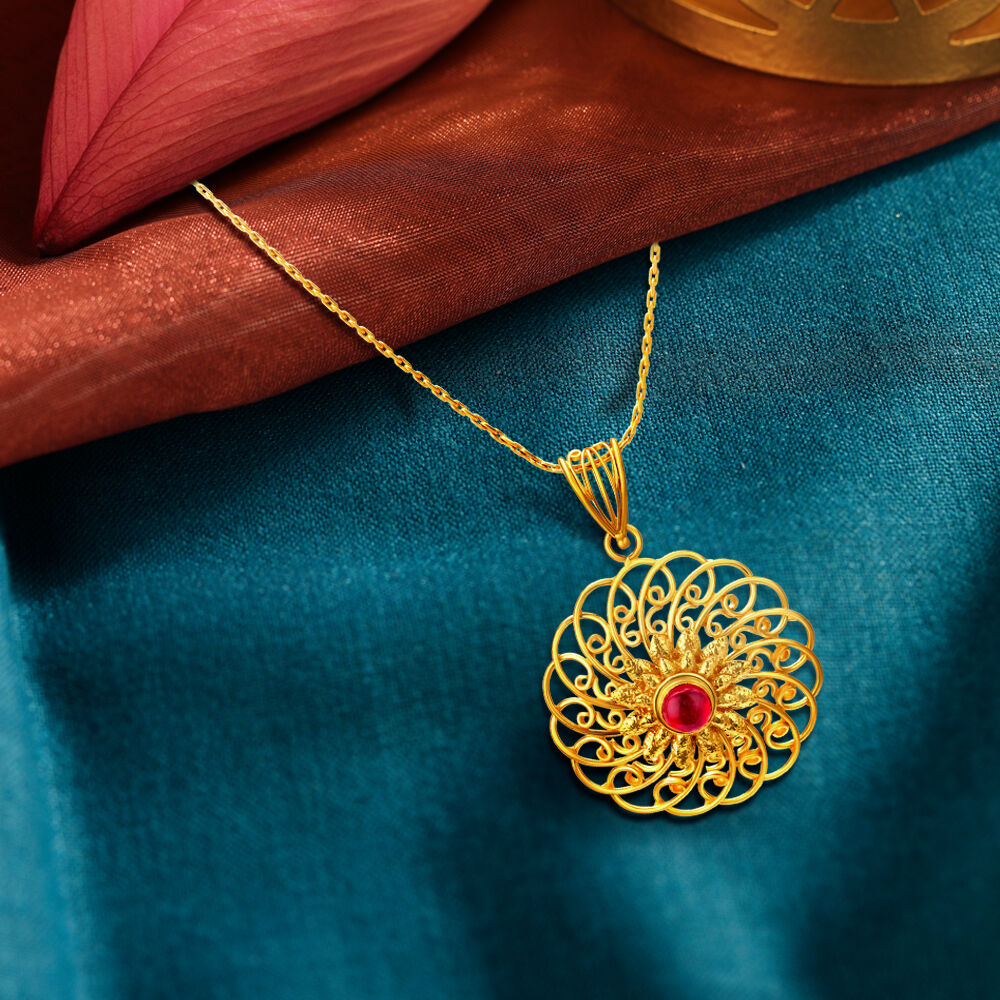 Tanishq gold pendant for outlet womens