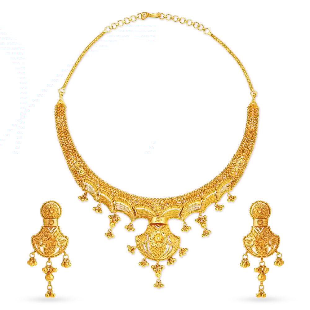 Gold necklace for marriage with hot sale price