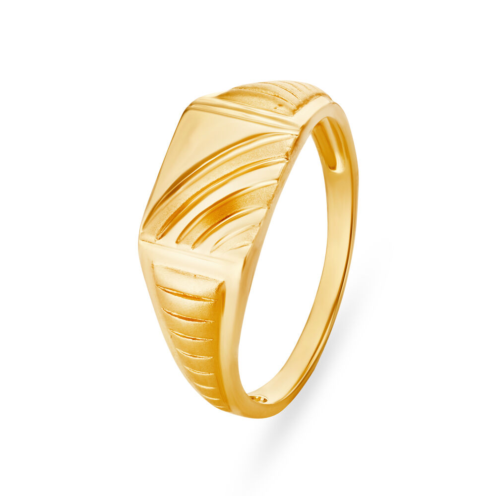 Square gold deals ring