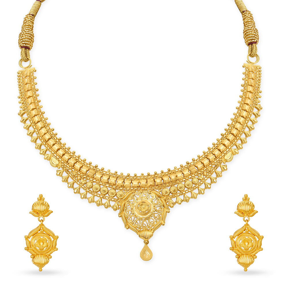 Tanishq gold necklace sale set