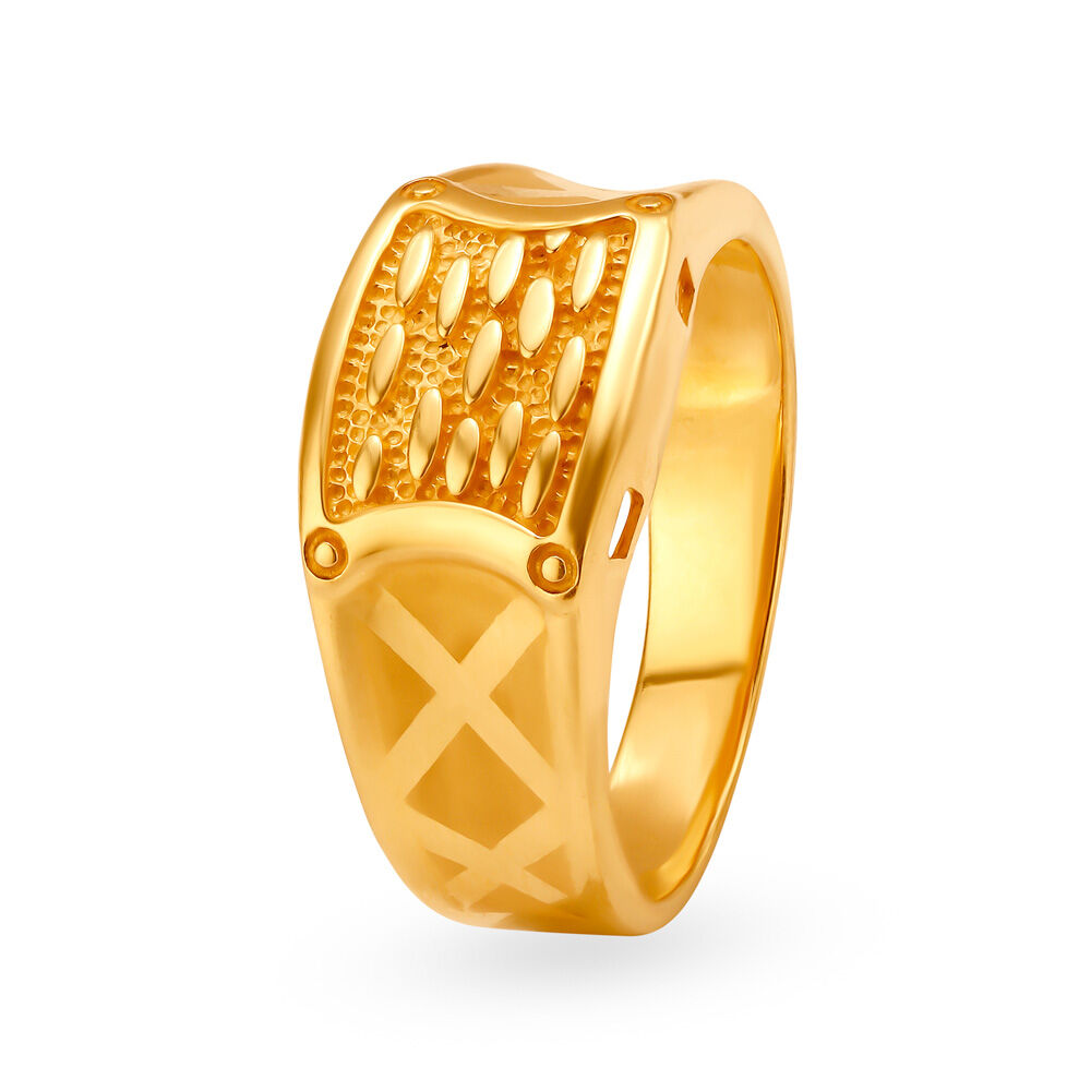 Square sales gold ring