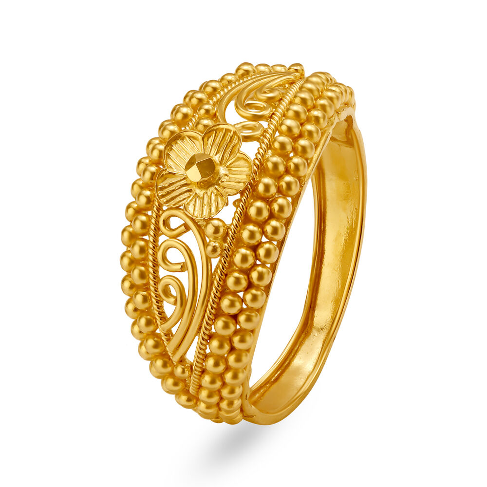 Bridal gold top finger ring