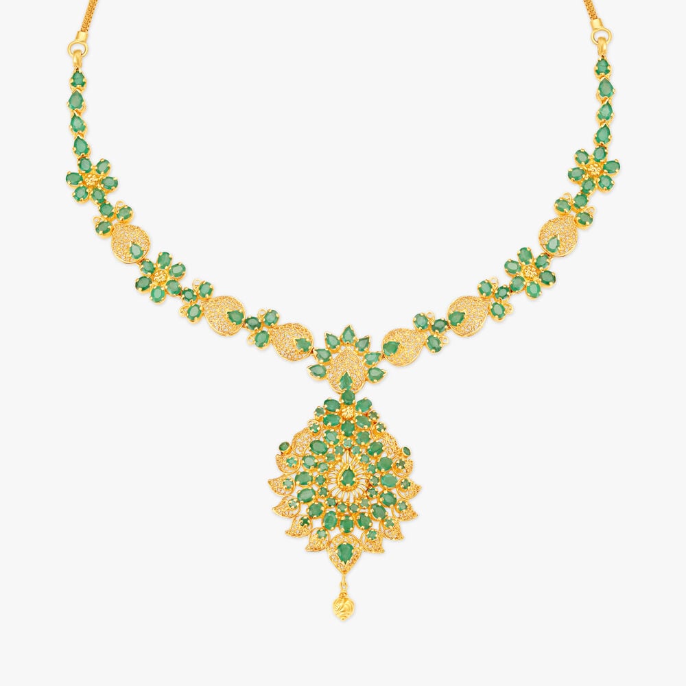 Tanishq store emerald pendant