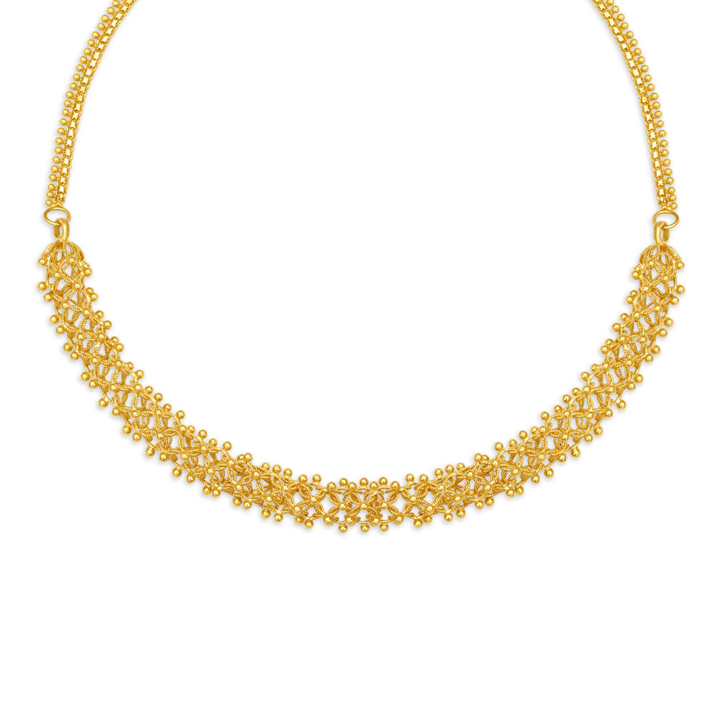 Tanishq gold necklace designs in 20 grams clearance