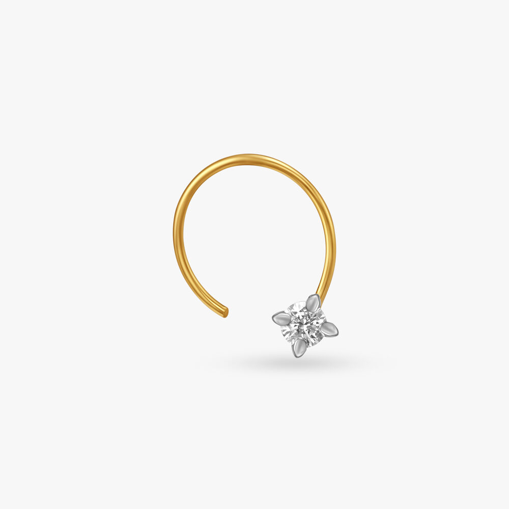 Nose Ring | Buy Diamond Nose Ring Online | Latest Diamond Nose Pin Designs  at Tanishq | Diamond nose ring, Nose ring online, Buying diamonds