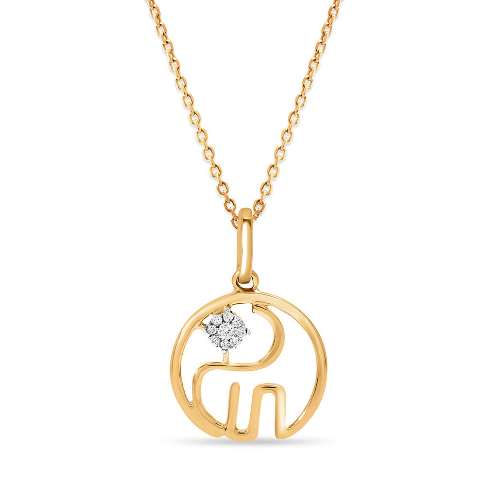 Gold elephant pendant deals
