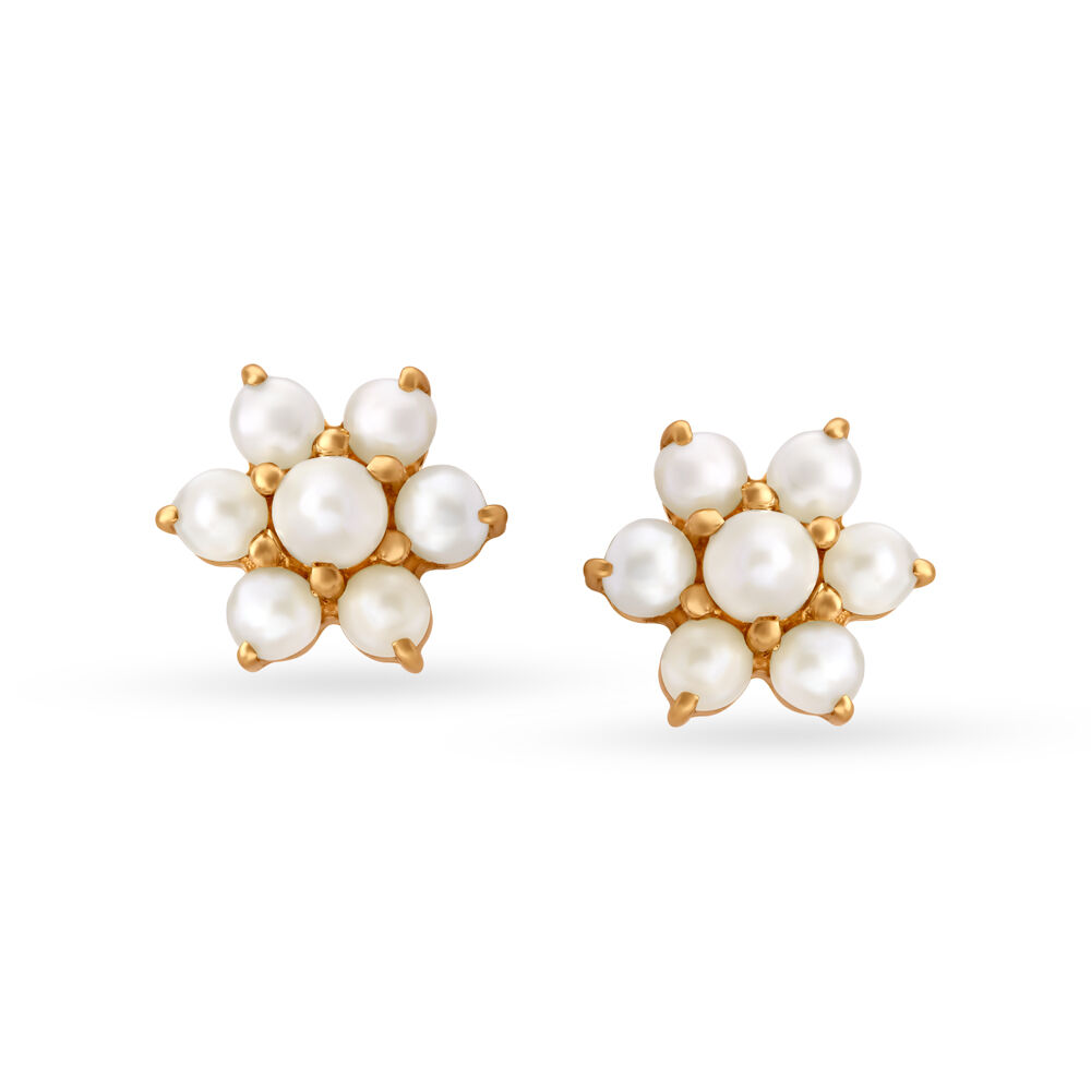 Pearl earrings clearance gold tanishq