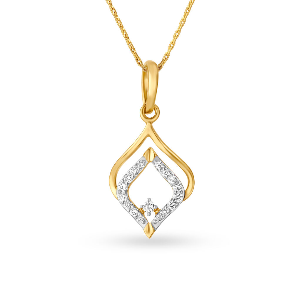 Buy Elegant Yellow Gold Pendant with Diamonds at Best Price
