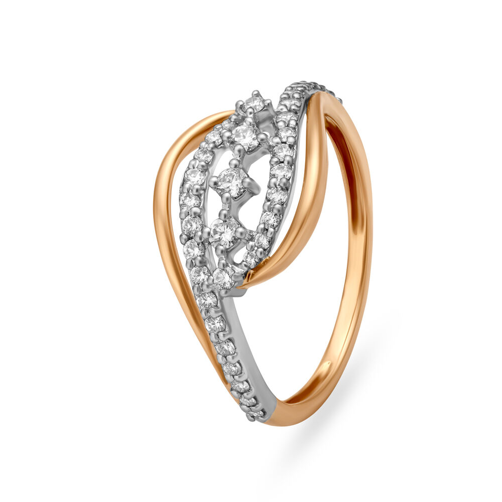 Buy Splendid Multi Stone Diamond Ring in White and Rose Gold at