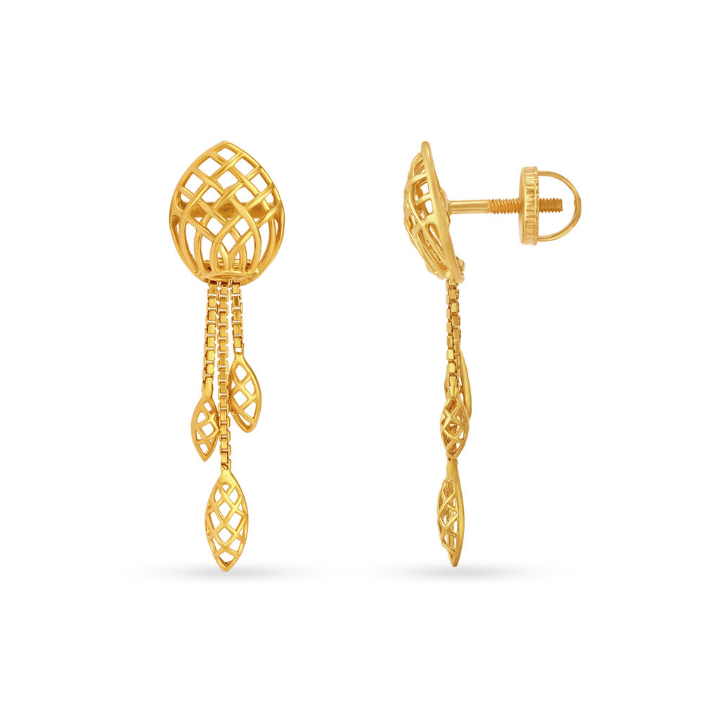 Mesmerising Gold Drop Earrings