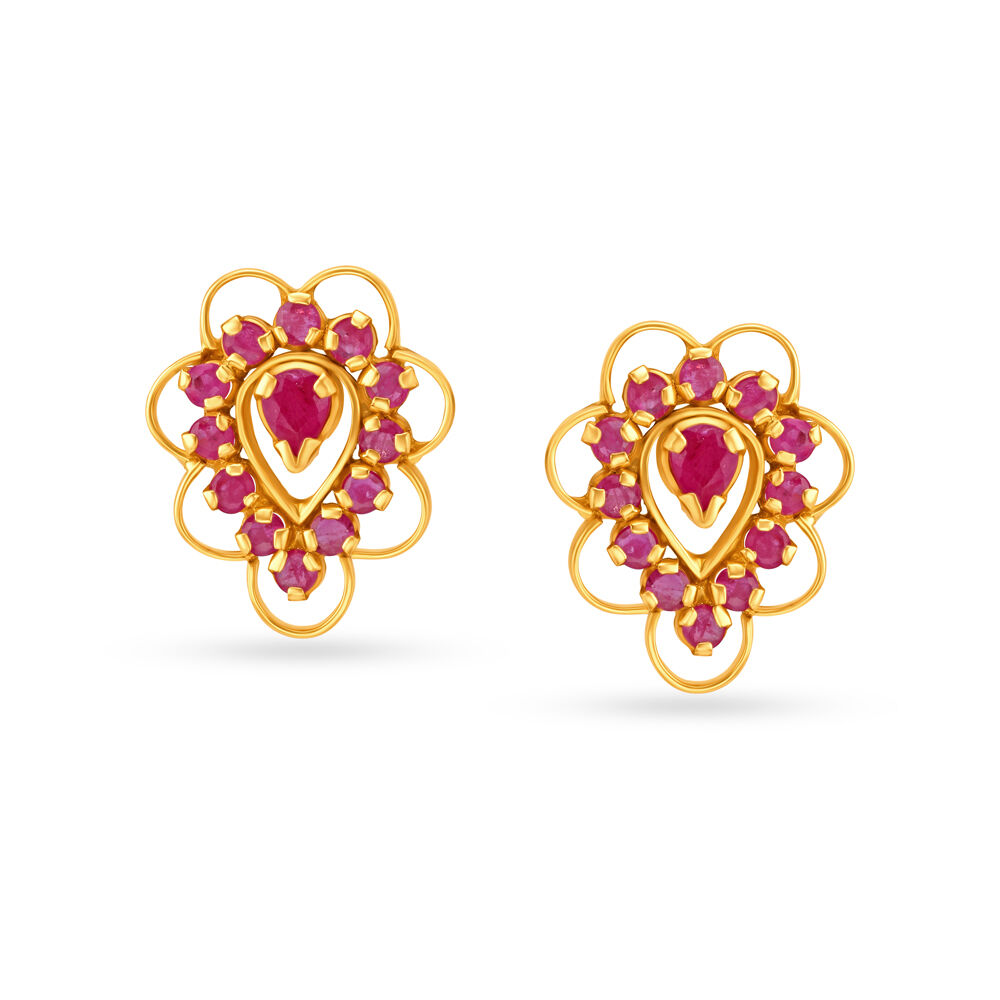 Ruby earrings malabar deals