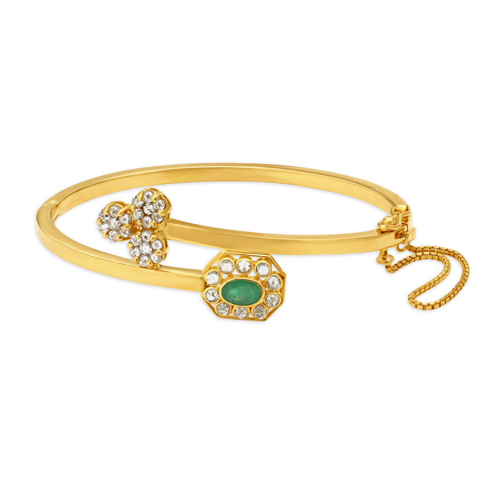 Adjustable top gold bangles