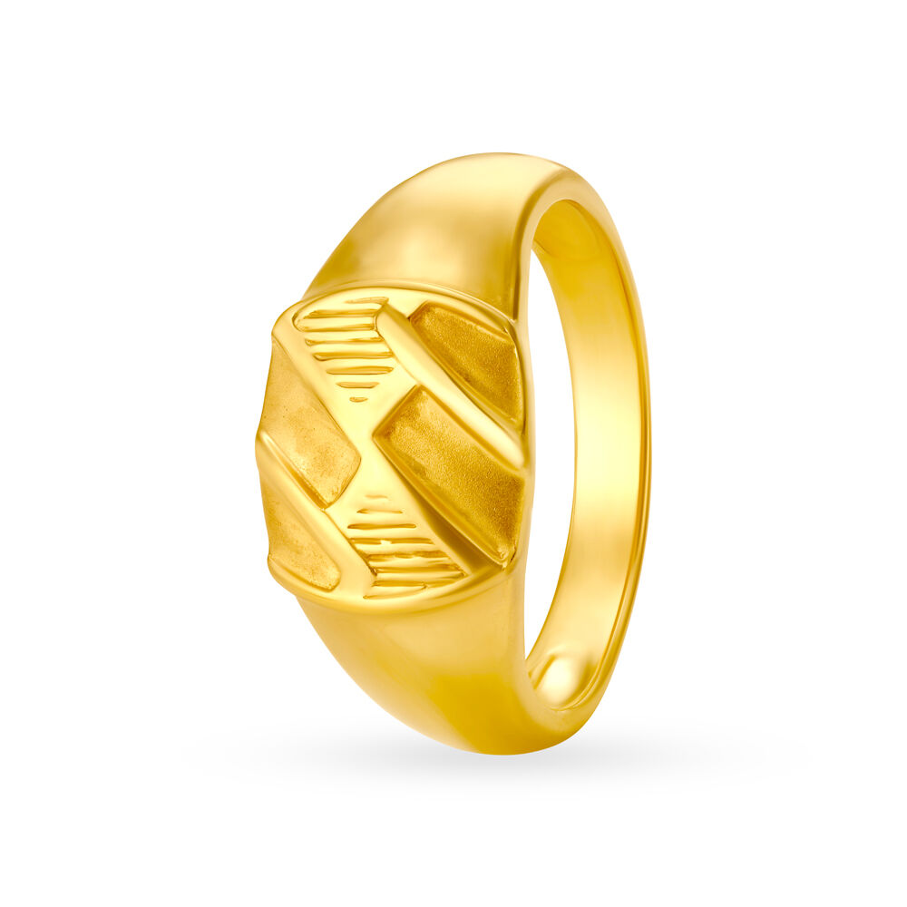 Buy Novelty 18 Karat Yellow Gold Finger Ring at Best Price | Tanishq UAE