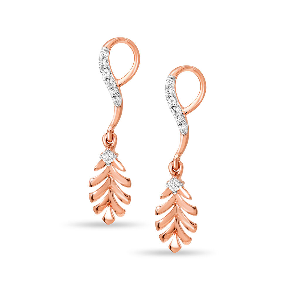 Rose gold drop hot sale earrings