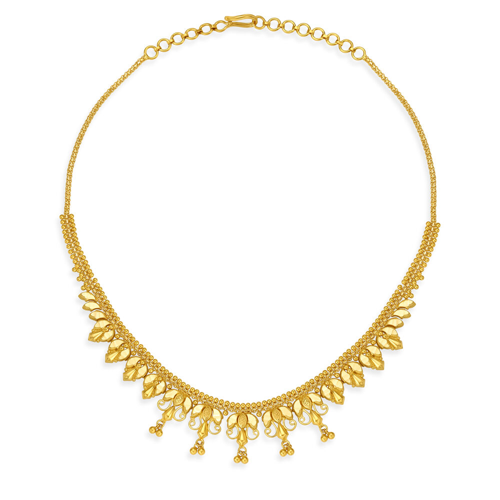 Buy Lustrous Gold Necklace and Earrings Set at Best Price