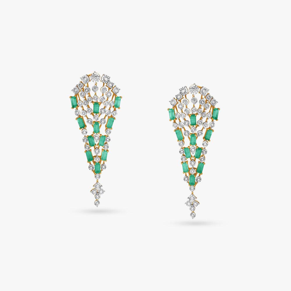 Emerald 2025 earrings tanishq
