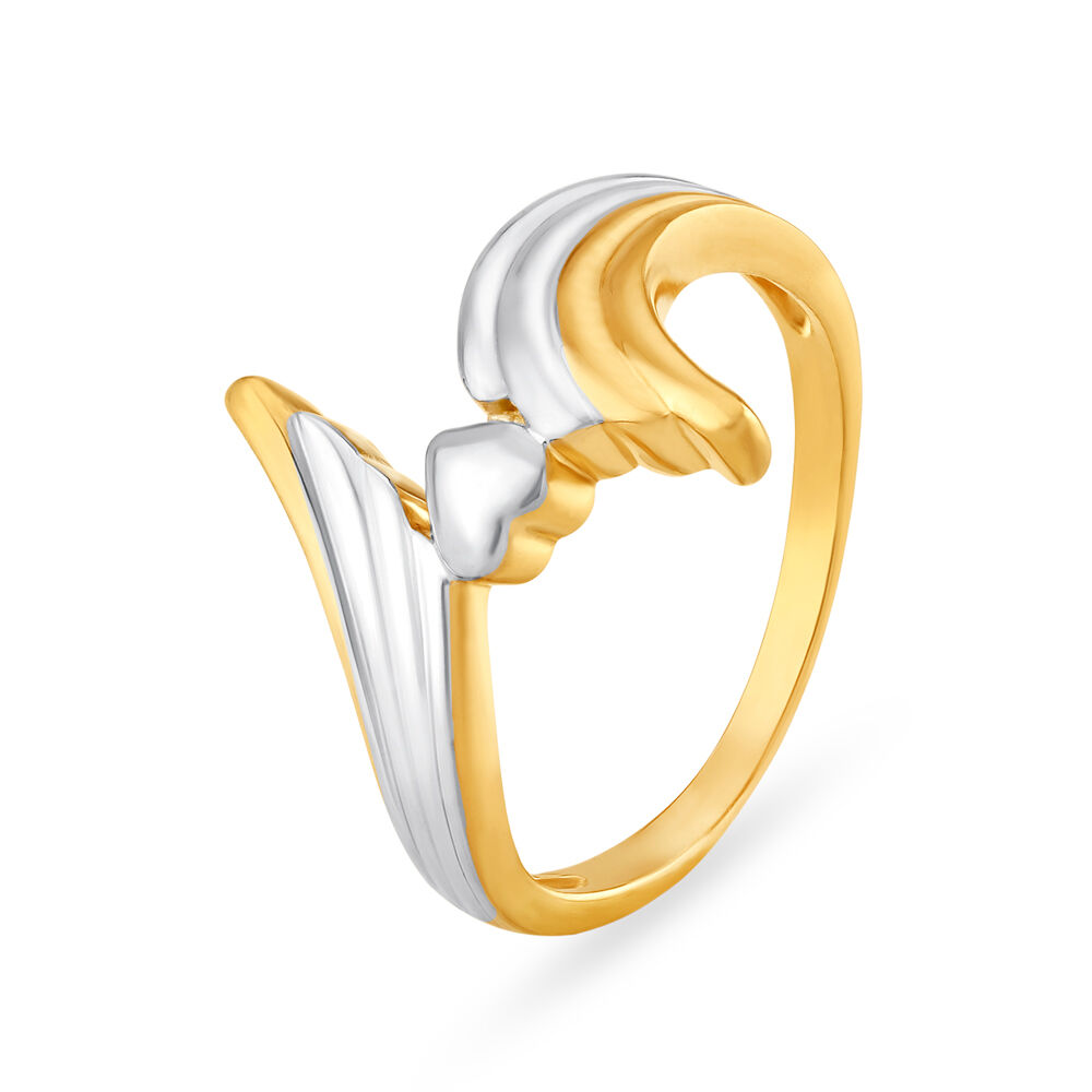 Buy Darling 22 Karat Yellow Gold Heart Finger Ring at Best Price