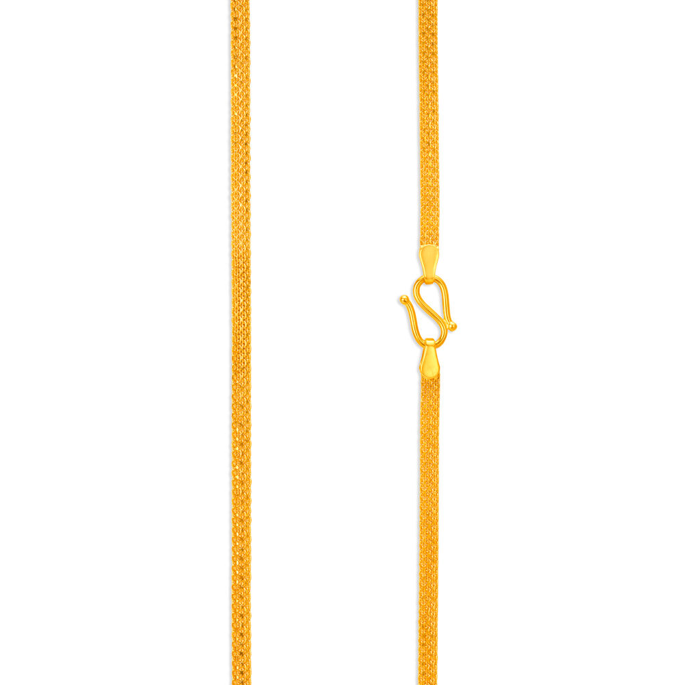Buy Subtle Flat Cable Gold Chain for Men at Best Price Tanishq UAE