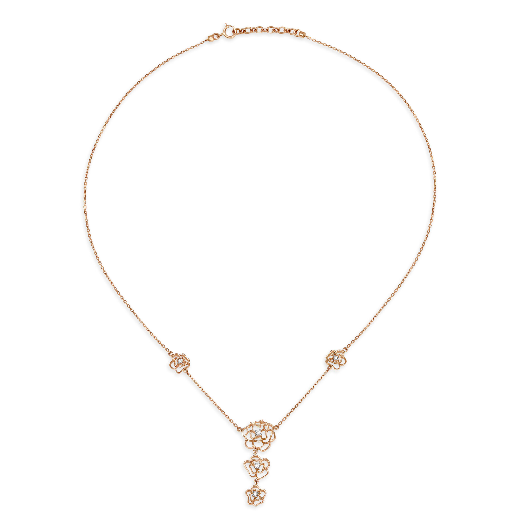 Buy Mia by Tanishq 18KT Rose Gold Diamond Neckwear with Floral