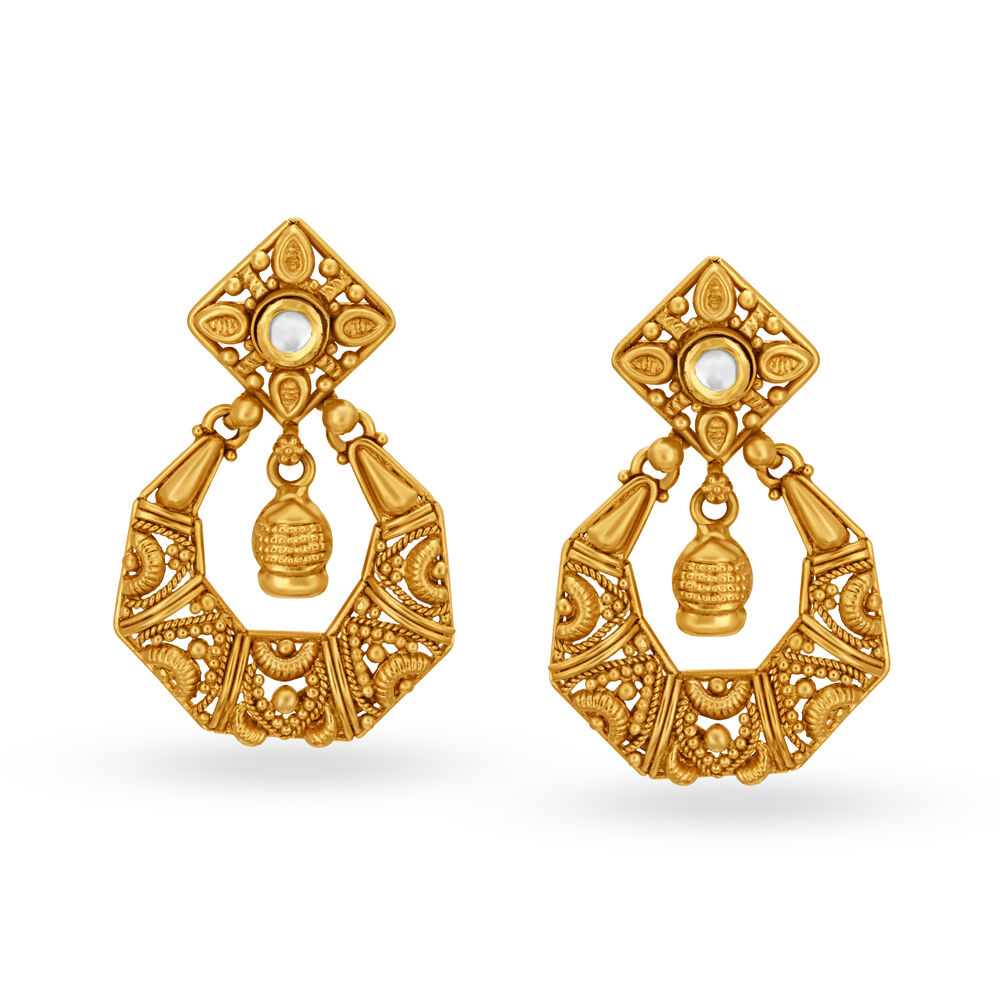 Gold leverback clearance earrings