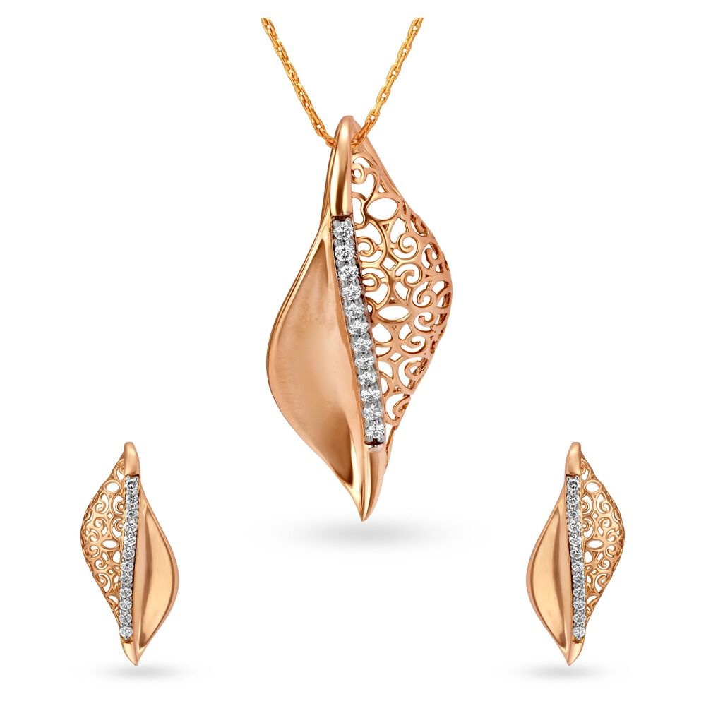 Tanishq pendant set diamond hot sale