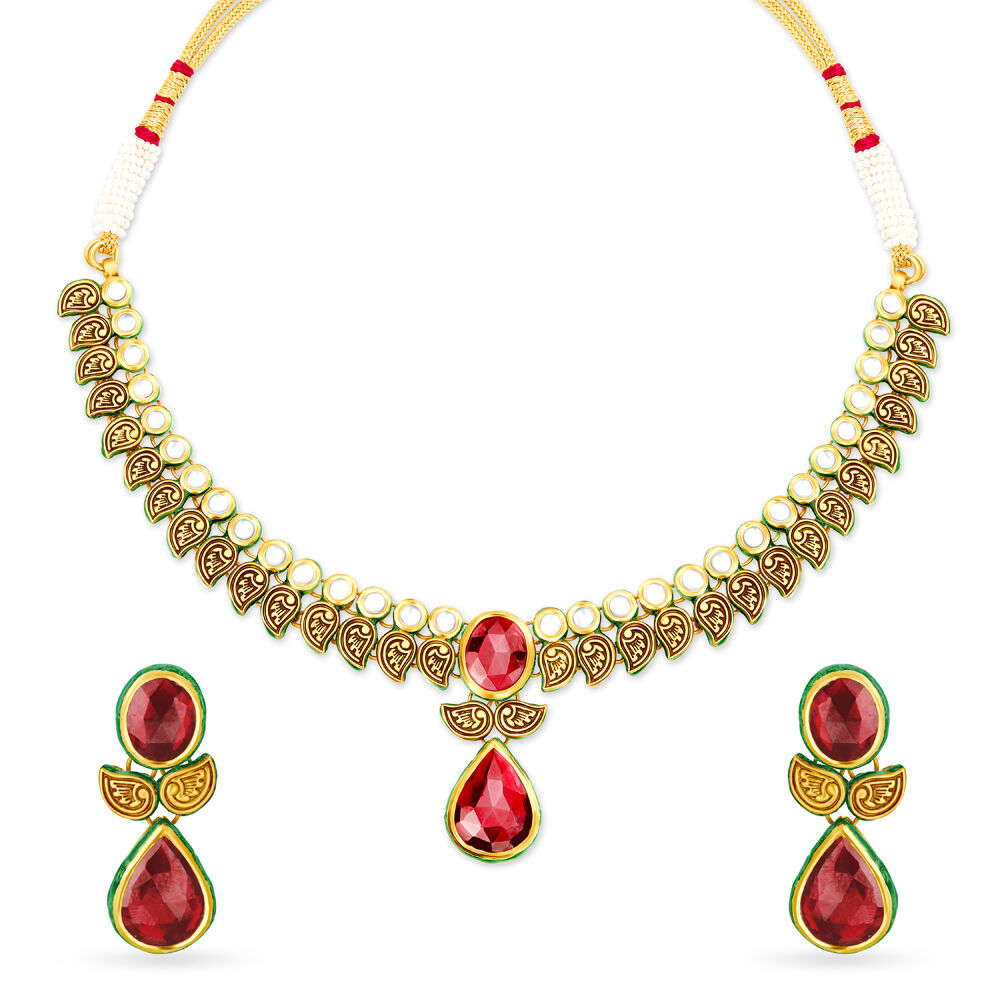 Gold necklace online set tanishq