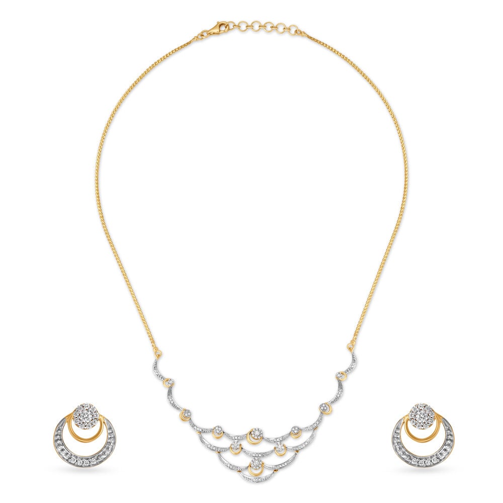 Diamond necklace set tanishq price cheap