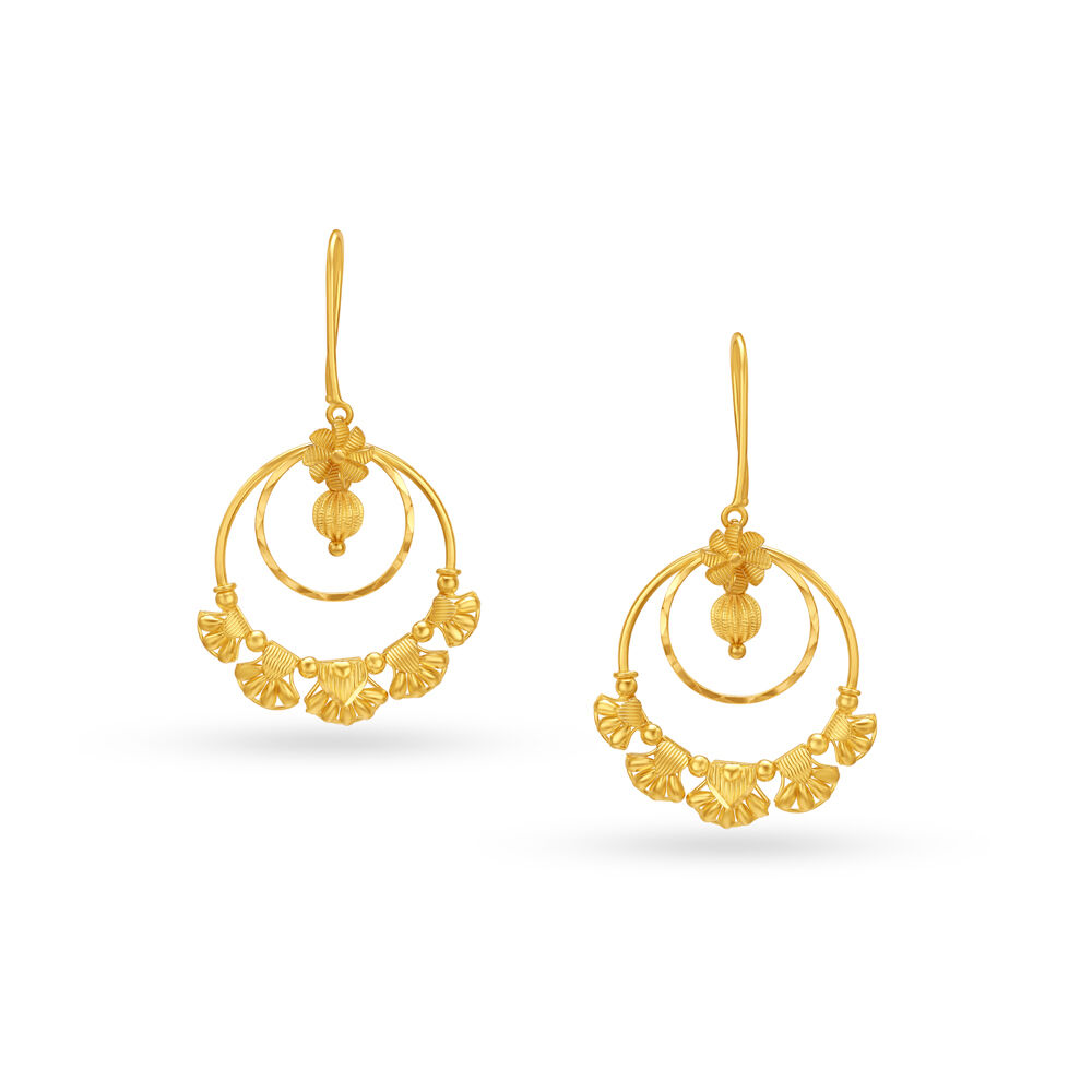 Buy Large Gold Hoop Earrings at Best Price Tanishq UAE