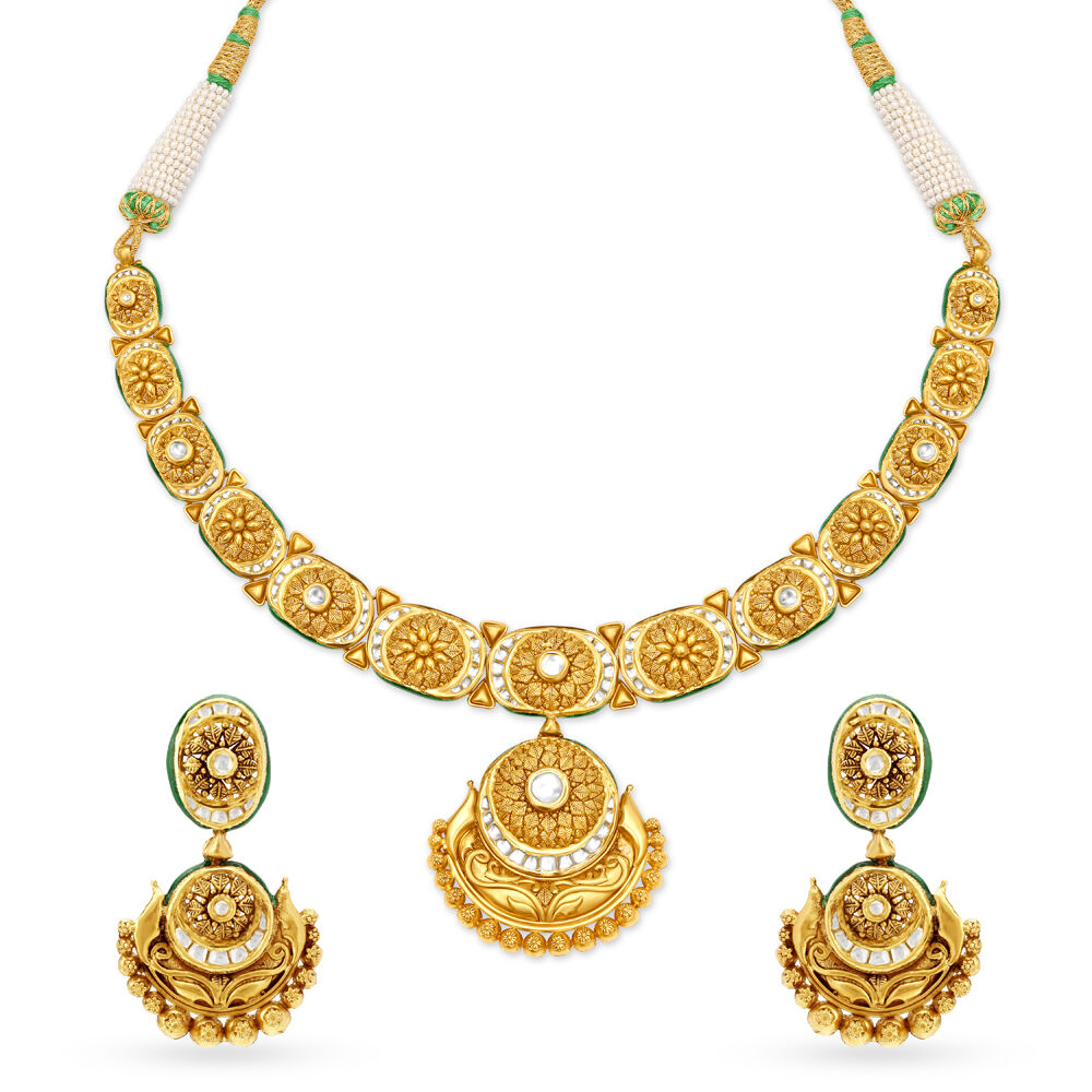 Majestic Antique Gold Necklace Set