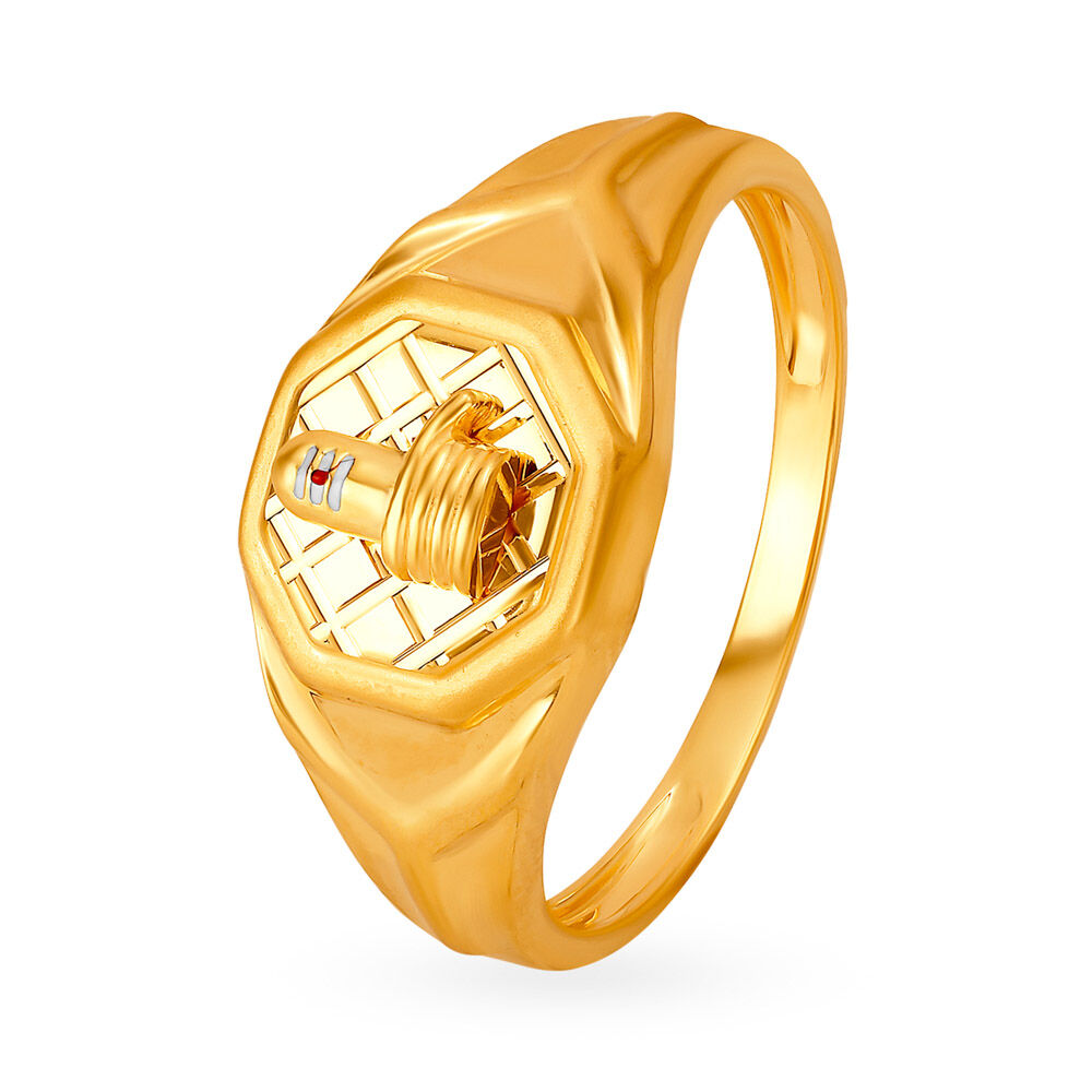 SPE Gold -Murugan Symbol Gents Gold Ring - Poonamallee