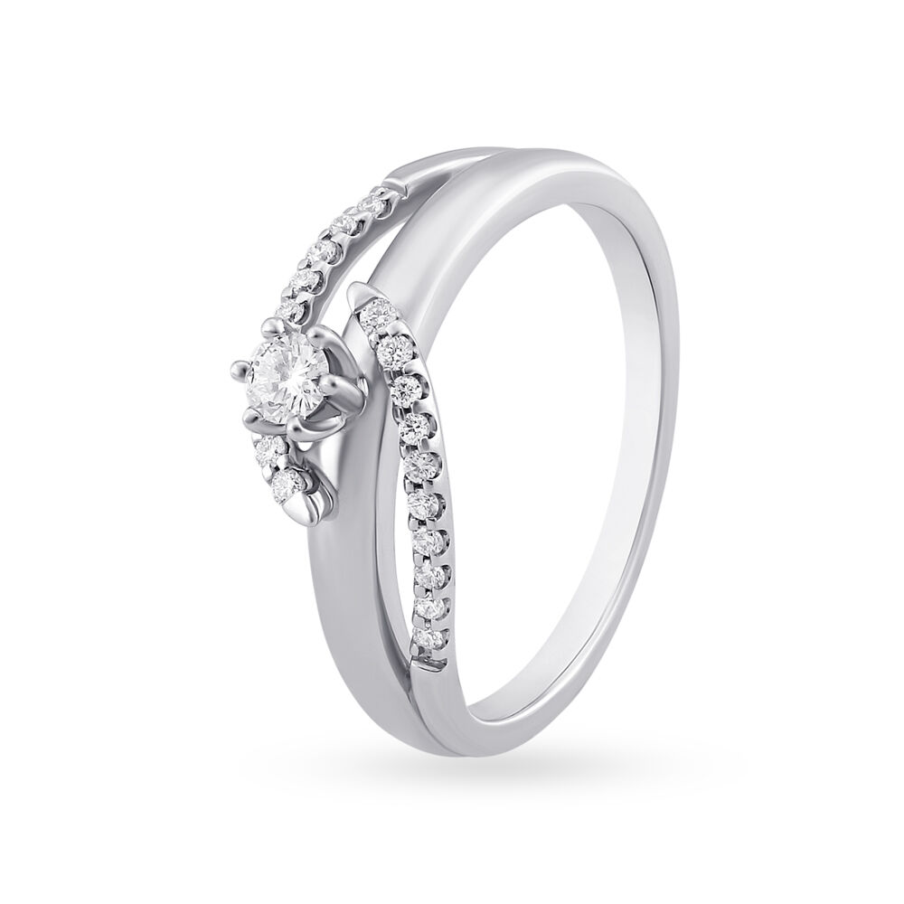 Bold Diamond Ring in Platinum